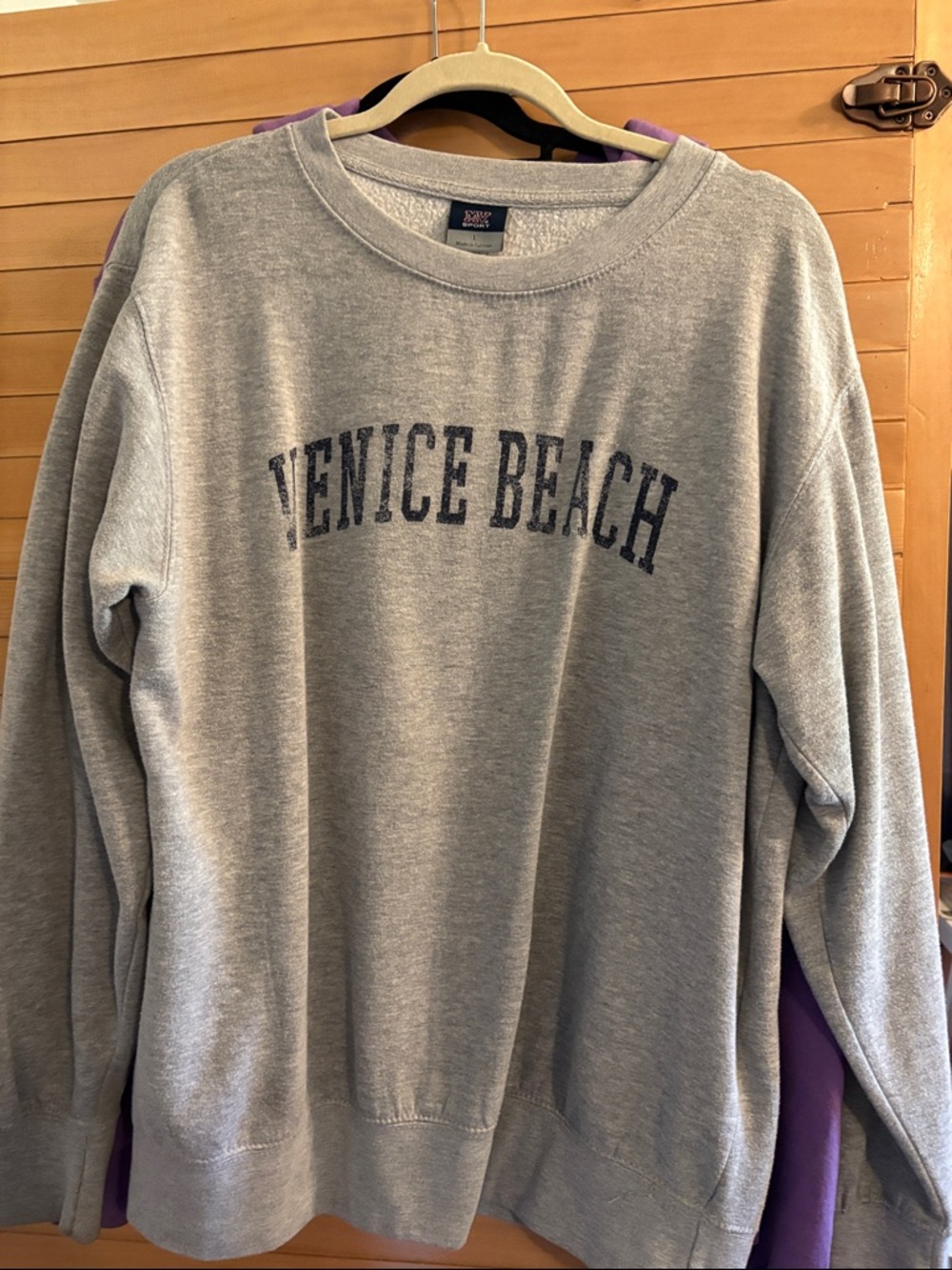 MV Sport “Venice Beach” Grey crewneck Sweatshirt, size L , like new